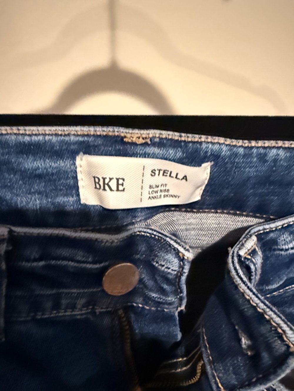 BKE Women's Distressed Skinny Jeans in Blue - Picture 2 of 5